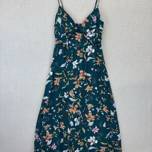Hello Molly XS Womens Spring Midi Maxi Dress Floral Green Wedding Guest Whimsy
